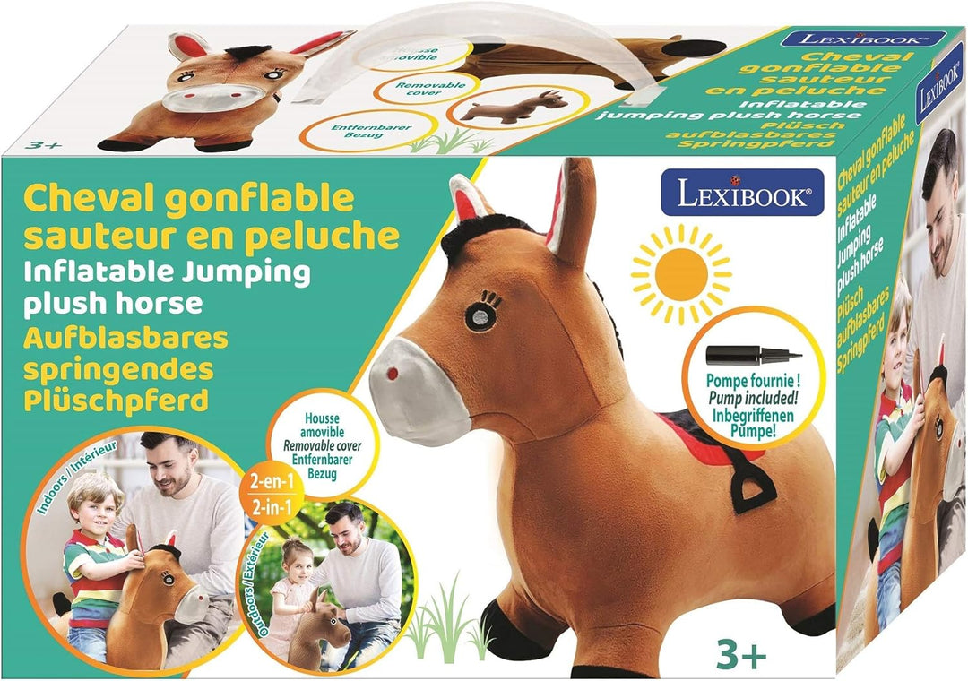 Lexibook Aufblasbares Hüpf-Pony, Inbegriffenen manuellen Pumpe, Sicherer und widerstandsfähiger Kuns