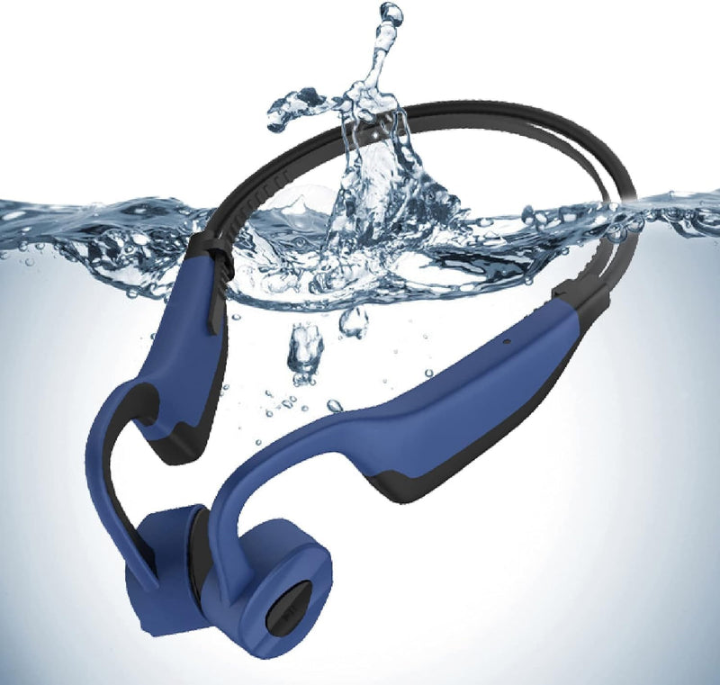 Bone Conduction Kopfhörer，Open Ear Sport Kopfhörer，IP8 wasserdichte Tauchen Zum Schwimmen Mit Mikrof