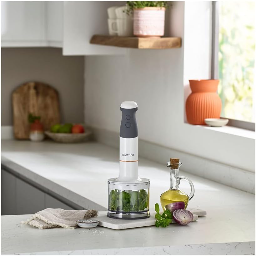 Kenwood Küchengeräte Triblade XL HBM40.306WH Stabmixer, Pürierstab mit abnehmbarem Edelstahl Mixfuss
