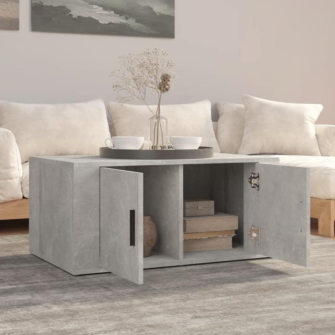 Tidyard Couchtisch Modernes Design Beistelltisch mit 2 Fächer Wohnzimmertisch Kaffeetisch Sofatisch