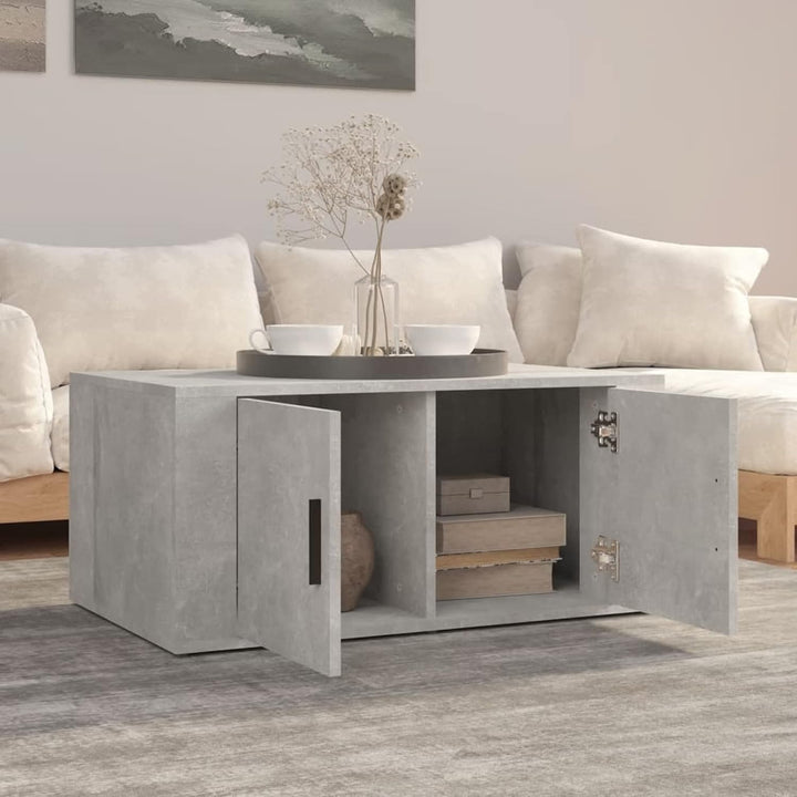 Tidyard Couchtisch Modernes Design Beistelltisch mit 2 Fächer Wohnzimmertisch Kaffeetisch Sofatisch