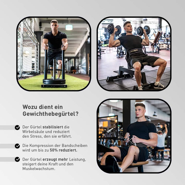 SINOVATI Premium Gewichthebergürtel KDK Gürtel aus Rindsleder mit Schnalle, Weightlifting Lever Belt