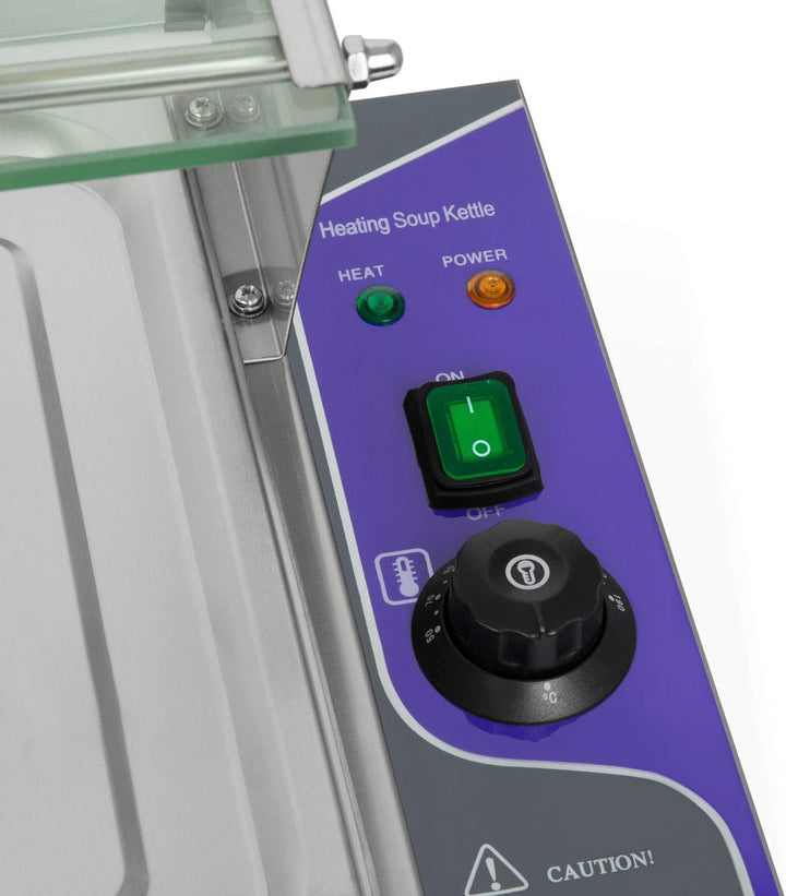 Speisenwärmer Buffetwärmer Wärmebehälter Für Speisen Elektrisch 1800W aus Edelstahl (Inkl 6X 1/2 GN