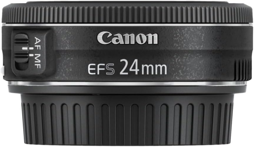 Canon EF-S 24mm F2.8 STM Pancake-Objektiv (52mm Filtergewinde) schwarz, EF-S2428STM Single, Single