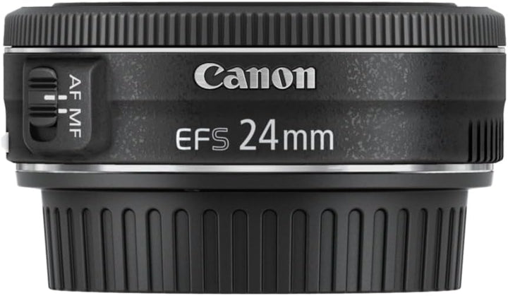 Canon EF-S 24mm F2.8 STM Pancake-Objektiv (52mm Filtergewinde) schwarz, EF-S2428STM Single, Single