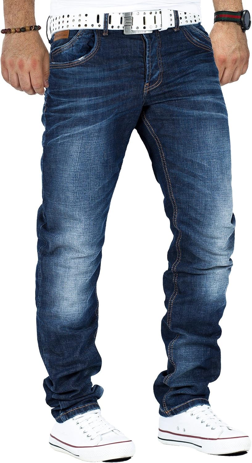 Cipo & Baxx Herren Jeans – Stilvolle Regular-Fit Denim mit Kontrastnähten | 5-Pocket-Design & Stone-