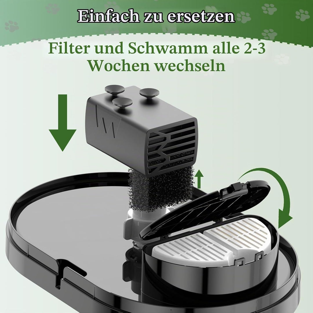 Cat Fountain Filter, 6 Pieces Filters + 6 Pieces Foam Filters for Cat Drinking Fountain, Filtering H