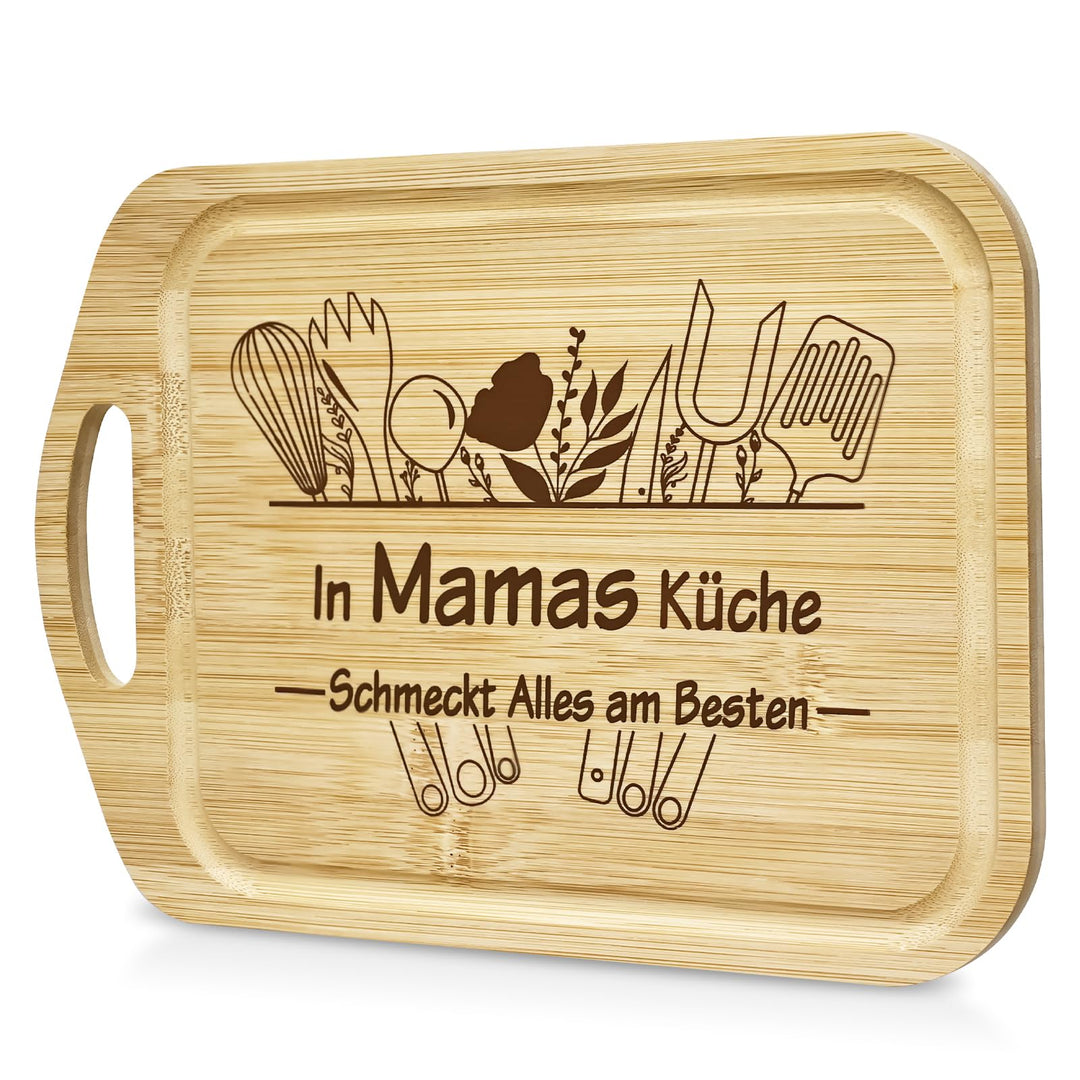 Geschenke für Mama - Schneidebrett aus Bambus, Mama Geschenk, Schneidebrett Mutter, Geschenk für Mut