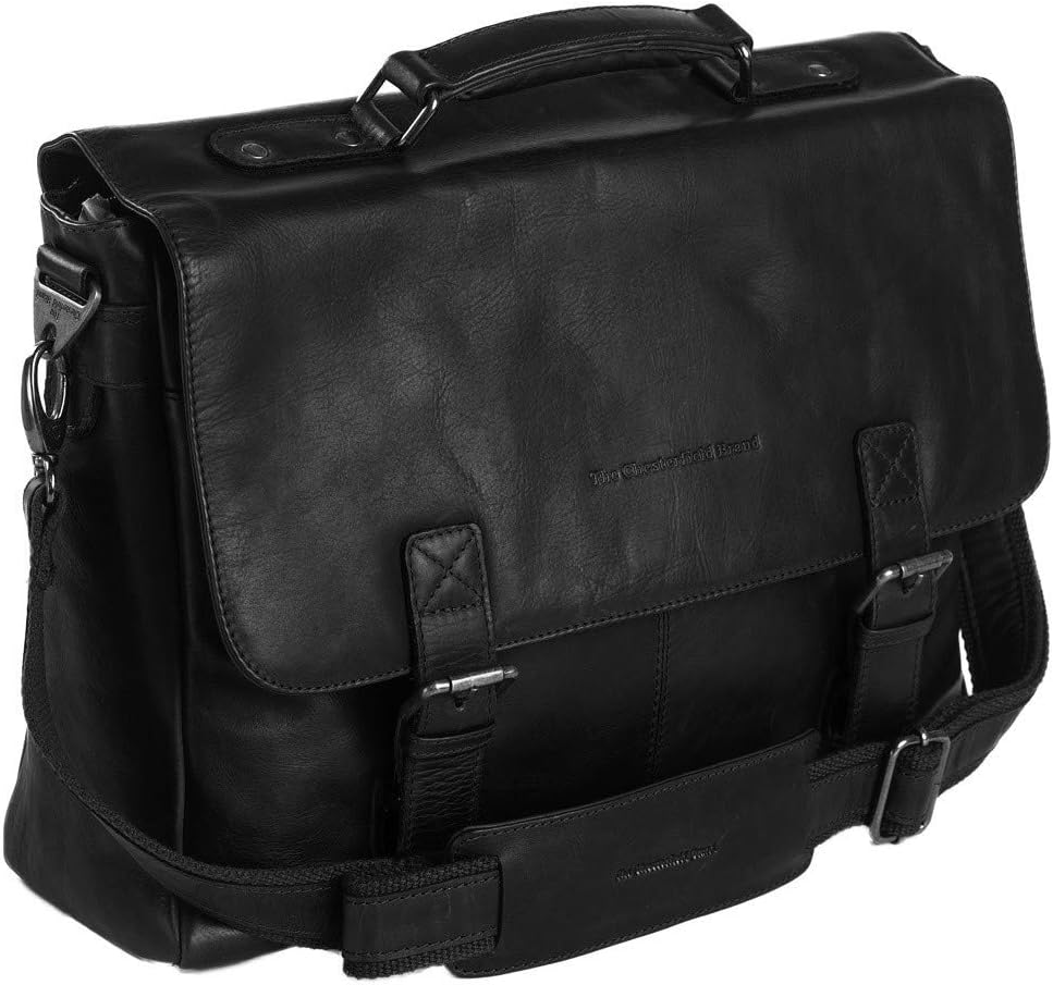 The Chesterfield Brand Belfast - Aktentasche 15.6" Leder 40 cm Schwarz, Schwarz
