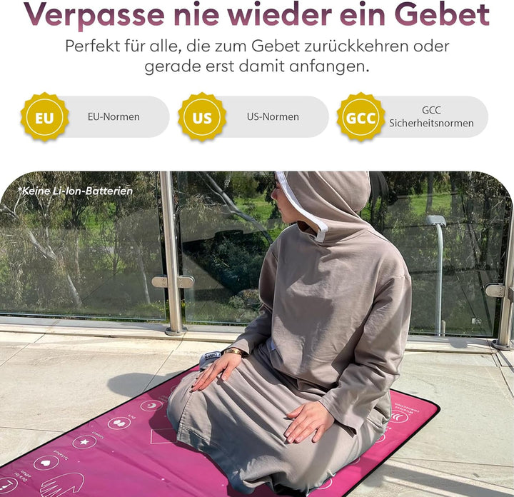 My Salah Mat für Erwachsene – Pinker Smart Gebetsteppich Elektronisch Erwachsene zum Lernen von Sure