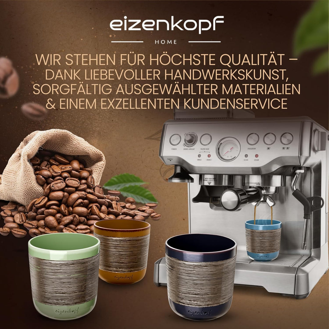 Design Espressotassen Set aus Handarbeit [4x160ml] für exklusiven Geschmack & Ihren individuellen St