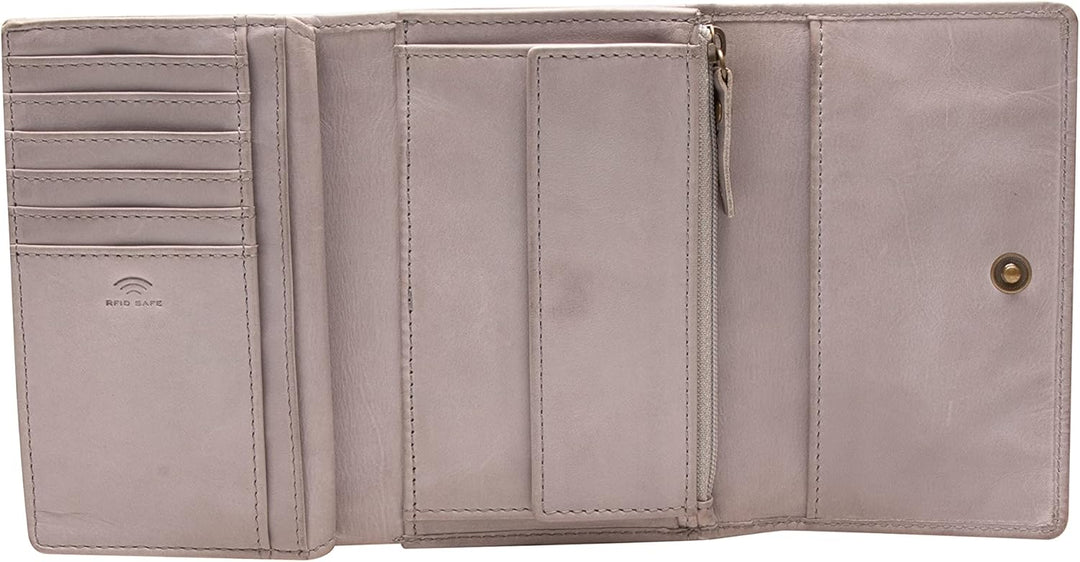 Maitre - Steinbach Doris Purse mh12f Hellgrau 14X10 Farbe:hellgrau / Material:cotton,cow Leather, 14