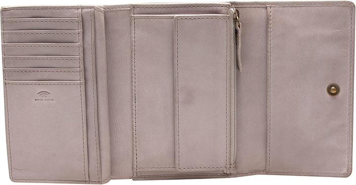 Maitre - Steinbach Doris Purse mh12f Hellgrau 14X10 Farbe:hellgrau / Material:cotton,cow Leather, 14