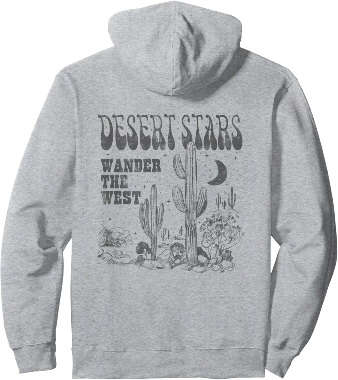 Trendy Desert Stars Wander The West Desert Night Scene Pullover Hoodie