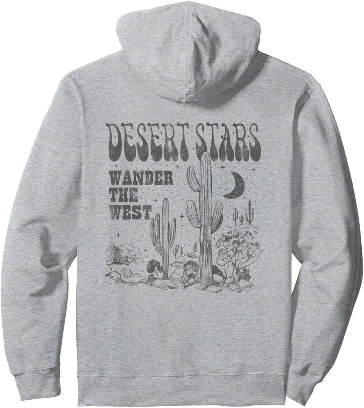 Trendy Desert Stars Wander The West Desert Night Scene Pullover Hoodie