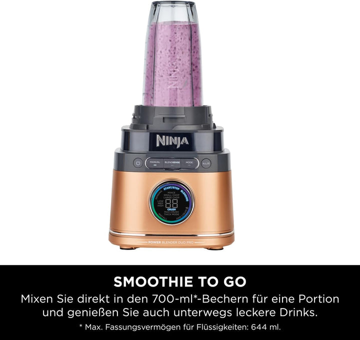 Ninja 2-in-1 Detect Power Mixer Pro &amp; Single Serve | 1200W Mixer mit Krug, &amp; Single Serve, Smoothies