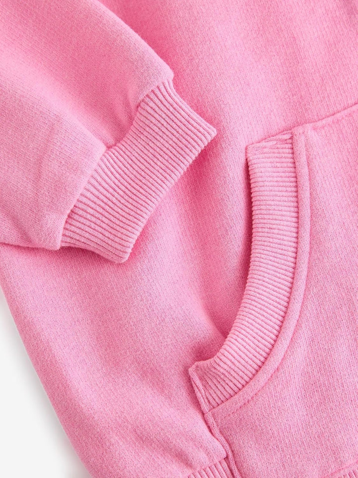 NEXT Mädchen Standard Kapuzenjacke mit durchgehendem Reissverschluss 110 Blush Pink, 110 Blush Pink