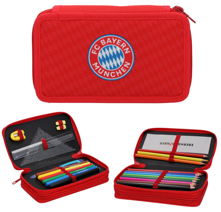 FC Bayern München Federmappe Rot Federtasche Schüleretui gefüllt Etui FCB