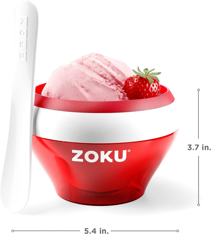 ZOKU Ice Cream Maker Red - Ice Cream - Sorbet - Frozen Yoghurt in 10 Minutes Rot, Rot