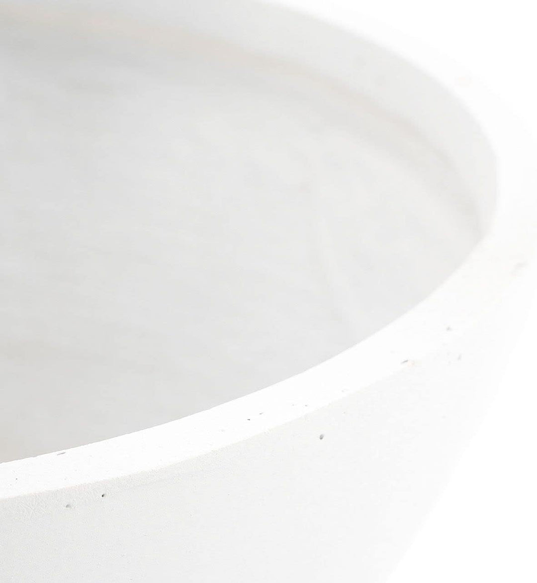 Pflanzwerk® Pflanzkübel Pflanzschale Bowl Ø 36cm Weiss *Frostbeständige Blumenschale* *Deutsche Prem