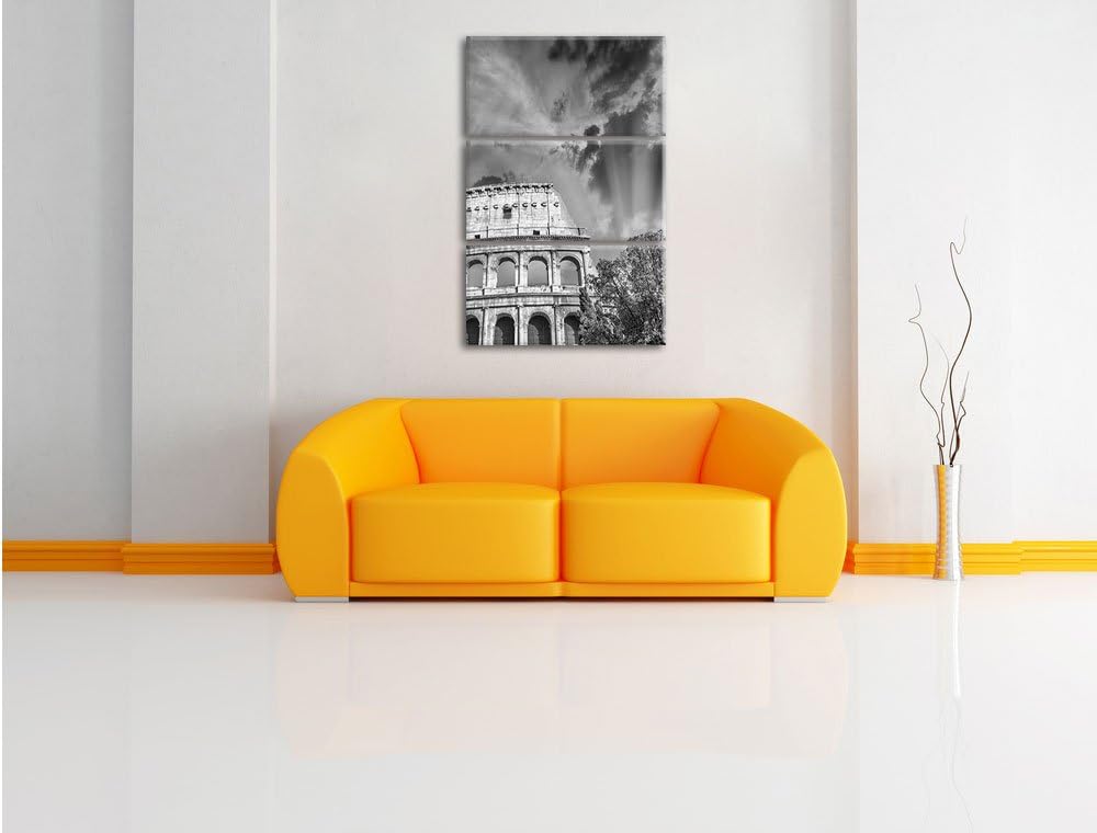 Pixxprint klassisches Colloseum in Rom als Leinwandbild/Grösse: 3 Teilig (120x80) cm/Wandbild/Kunstd