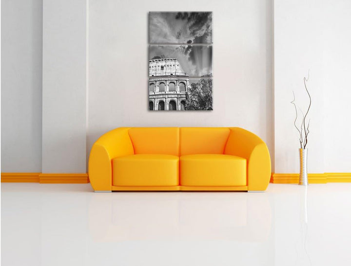 Pixxprint klassisches Colloseum in Rom als Leinwandbild/Grösse: 3 Teilig (120x80) cm/Wandbild/Kunstd