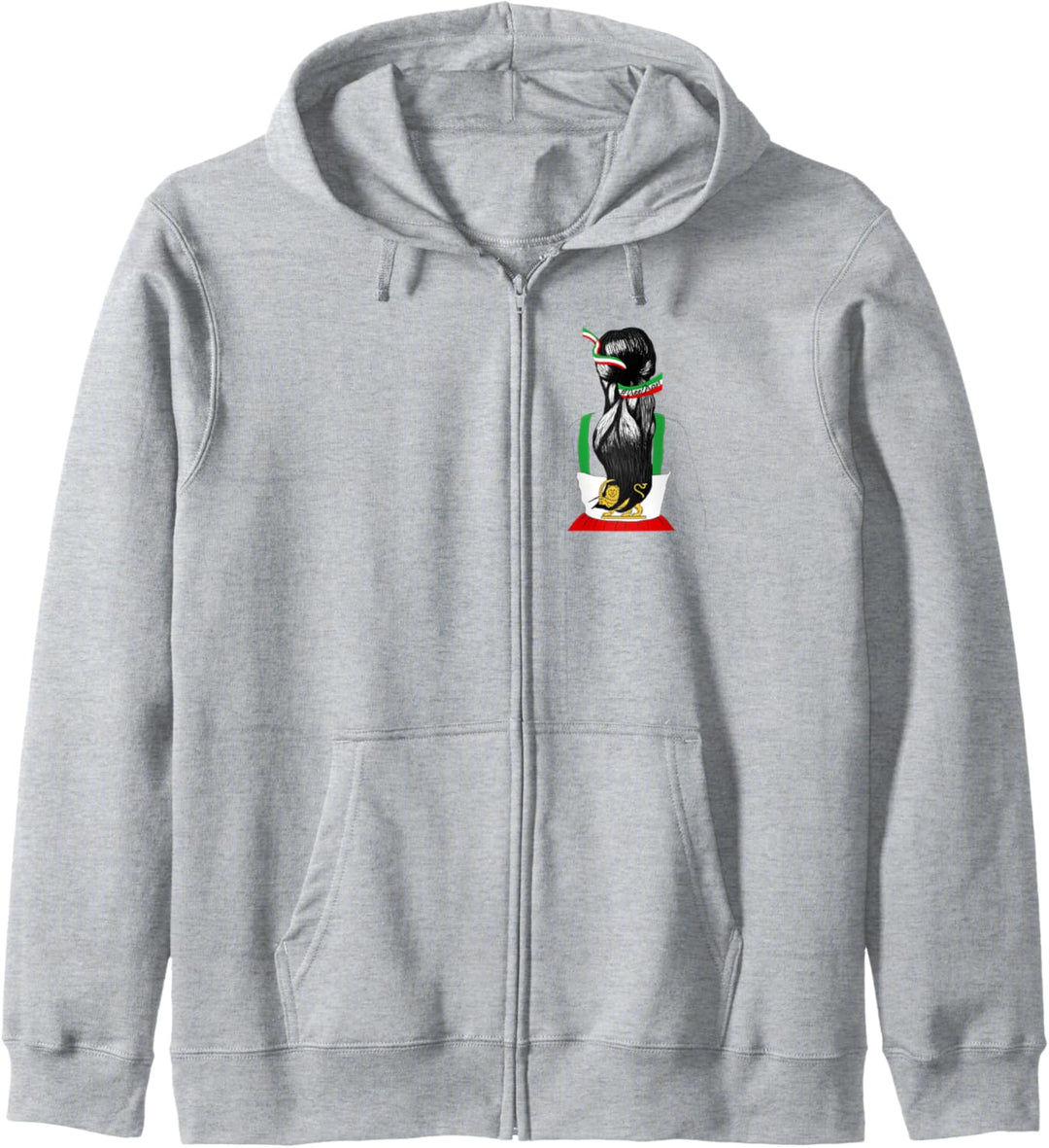Iranische Flagge, weibliche Haarstütze, Frauen des Irans, Löwe, Sonnenflagge Kapuzenjacke