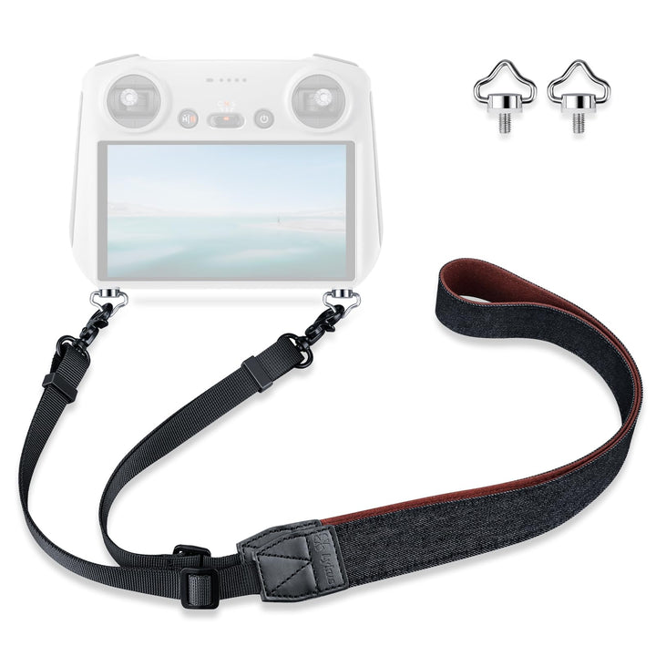 Lykus Gurt/Schlüsselband/Strap/Lanyard für DJI RC/DJI RC 2/DJI RC Pro/RC Plus, schwarzer Riemen, Kro