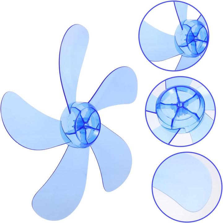 Ersatzlüfterflügel aus Kunststoff für Standventilator mit 5 Blättern und Mutternabdeckung Blau Einfa