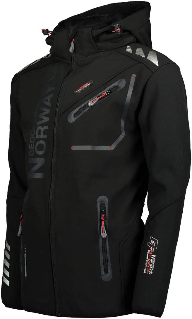 Geographical Norway Royaute Men - Kapuzen-Softshelljacke Mann Wasserdicht - Outdoor Mantel Tactical