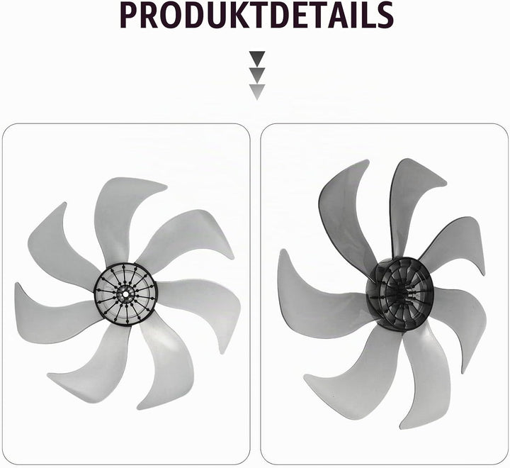 DOITOOL Universal-Plastik-Lüfterflügel Mit 7 Blättern 35 6 Cm (14 Zoll) Ofenventilator Kamin Kaminve