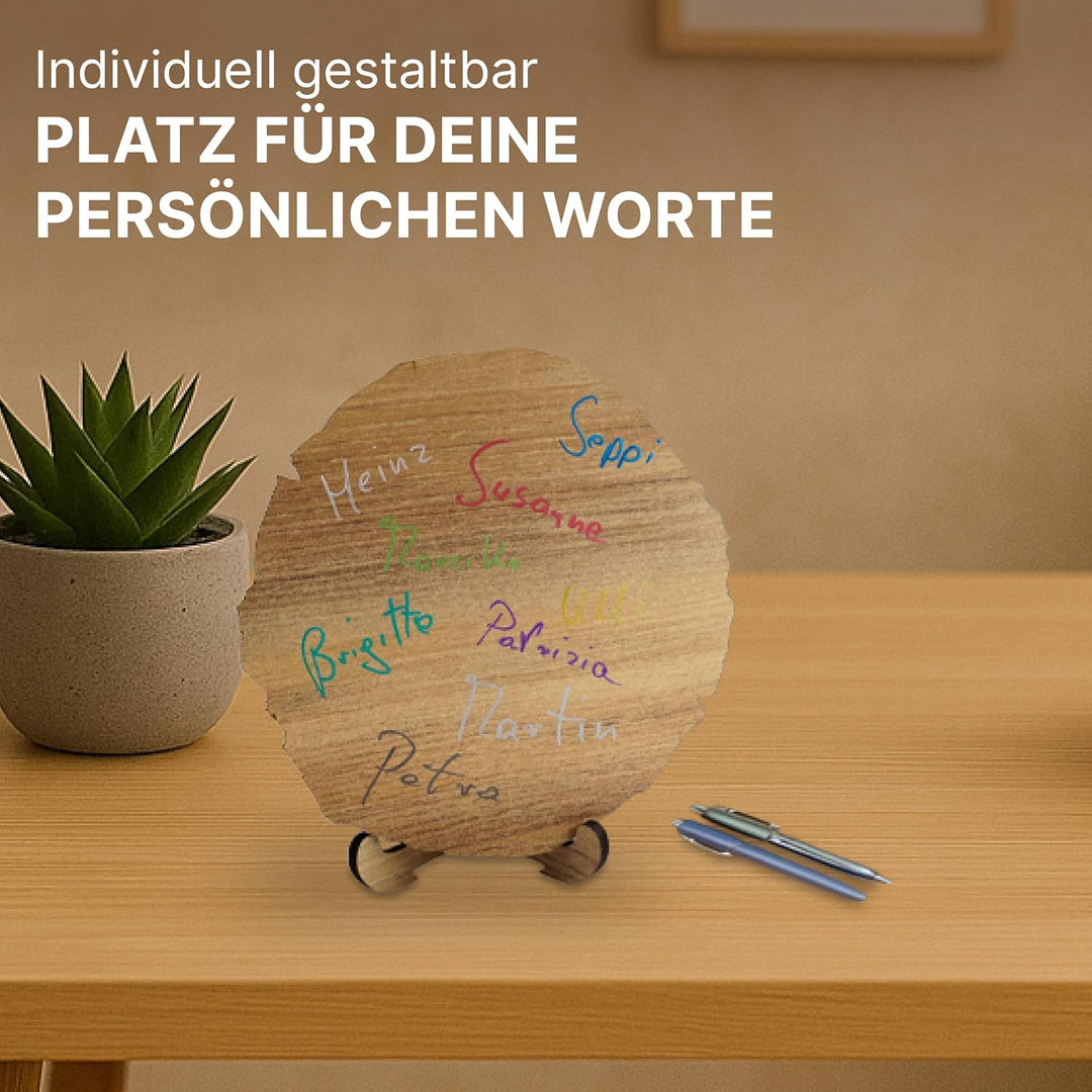 DARO Design – Baumscheibe mit Gravur für 66. Geburtstag – Geburtstags Geschenk aus Holz – Hochwertig