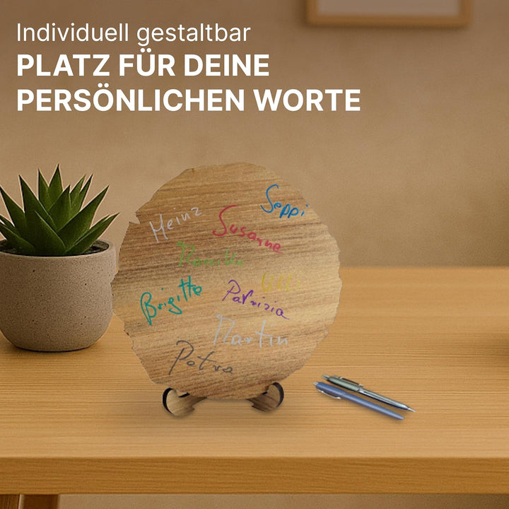 DARO Design – Baumscheibe mit Gravur für 85. Geburtstag – Geburtstags Geschenk aus Holz – Hochwertig