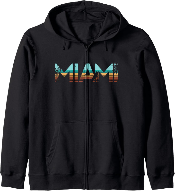 Retro Miami Florida Surf Vintage Beach 80er Jahre Kapuzenjacke