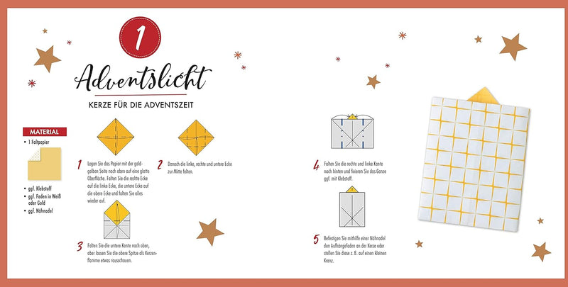 Origami Adventskalender: 24 zauberhafte Faltanleitungen inklusive Origami-Papier, Taschenbuch