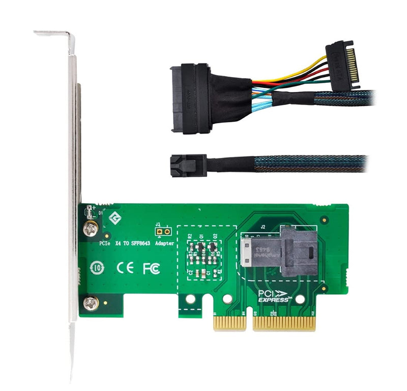 chenyang CY PCI-E 3.0 4.0 x4 zu SFF-8643 36Pin Kartenadapter mit SFF-8643 zu U.2 U2 SFF-8639 NVME PC