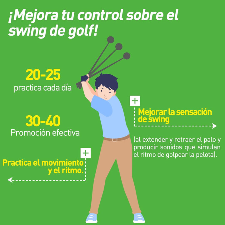 Golf Schwungtrainer, Tragbare Golf Trainingshilfe, Einstellbar Zur Verbesserung von Scharnier, Unter