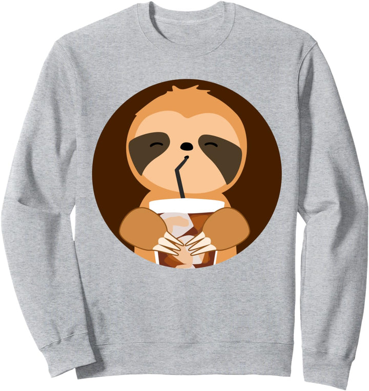 Süsses Faultier mit Softdrink - Alltag Sweatshirt