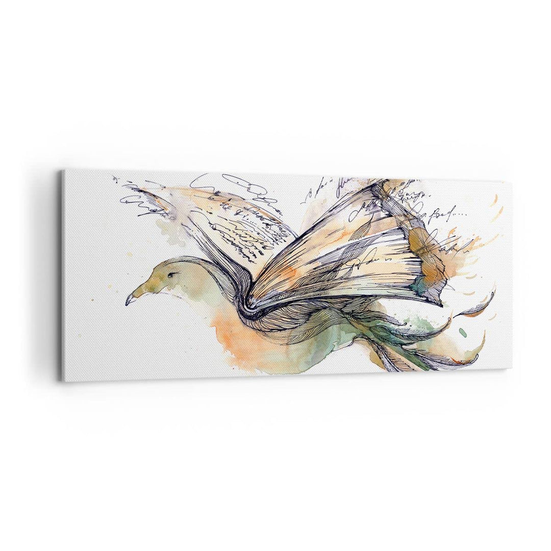 Panorama Bilder auf Leinwand 100x40cm Leinwandbild Vogel Fantasie Konzept Gross Wanddeko Bild Schlaf