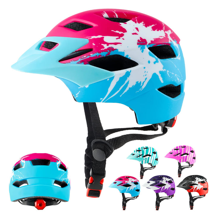 RaMokey Fahrradhelm Kinder, Fahrradhelm mit Licht für Kinder Leichter Kinderhelm mit Verstellbares Z