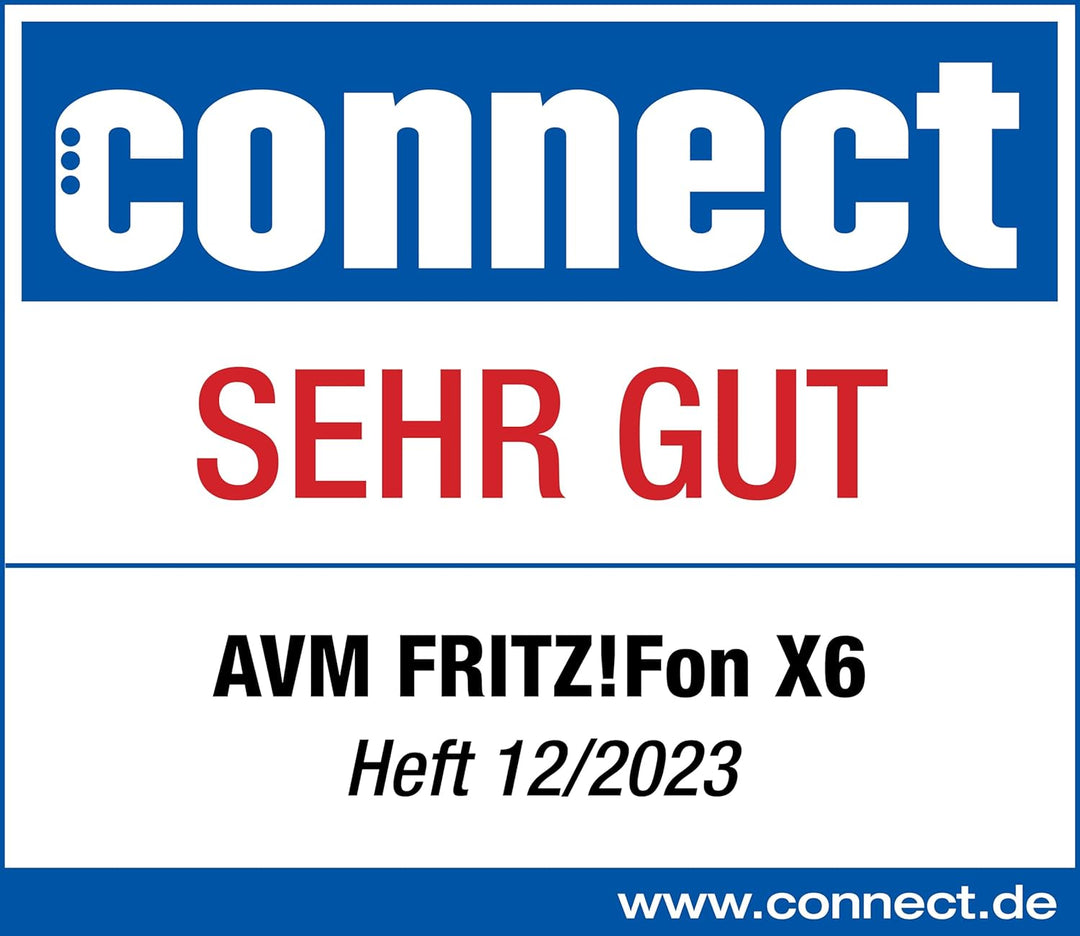 AVM FRITZ!Fon X6 Black DECT-Komforttelefon (hochwertiges Farbdisplay, HD-Telefonie, Full-Duplex-Frei