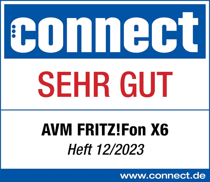 AVM FRITZ!Fon X6 Black DECT-Komforttelefon (hochwertiges Farbdisplay, HD-Telefonie, Full-Duplex-Frei