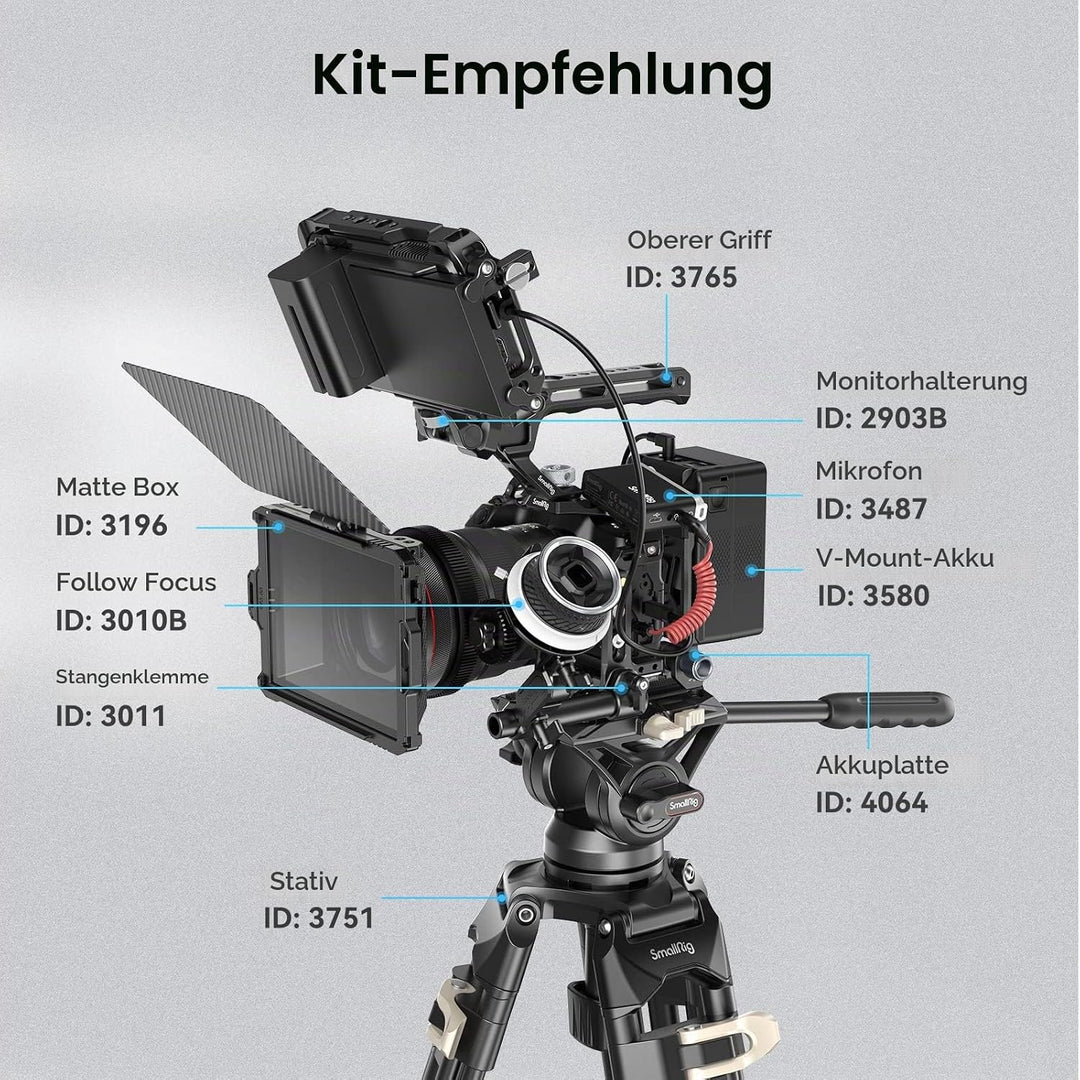 SMALLRIG Cage für Canon R8, Kamerakäfig mit 1/4"-20 Gewindelöchern, 3/8"-16 Positionierungslöchern f