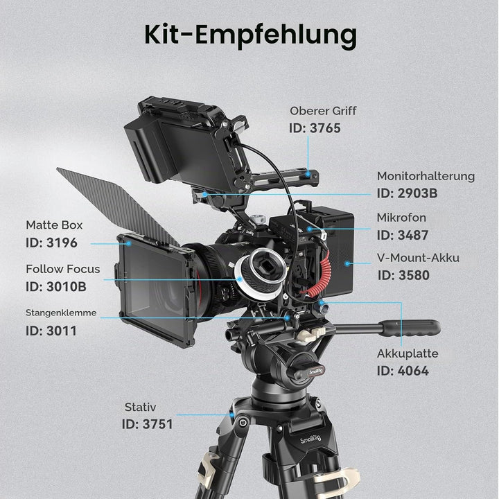 SMALLRIG Cage für Canon R8, Kamerakäfig mit 1/4"-20 Gewindelöchern, 3/8"-16 Positionierungslöchern f