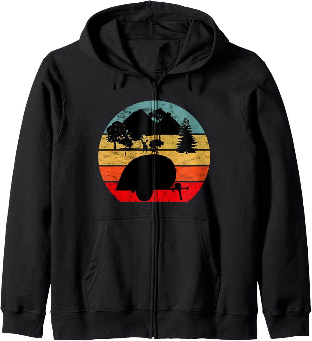 Camping Wohnwagen Vintage Retro Sonnenuntergang Camper Kapuzenjacke