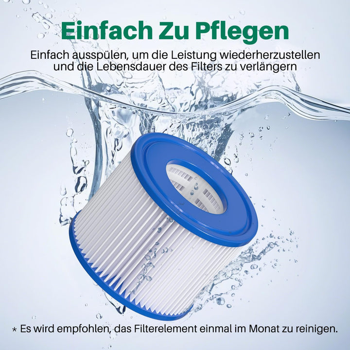 TOREAD Filter VI für Whirlpools (6er Set) | Kompatibel mit Bestway Lay-Z-Spa Miami, Vegas & Coleman