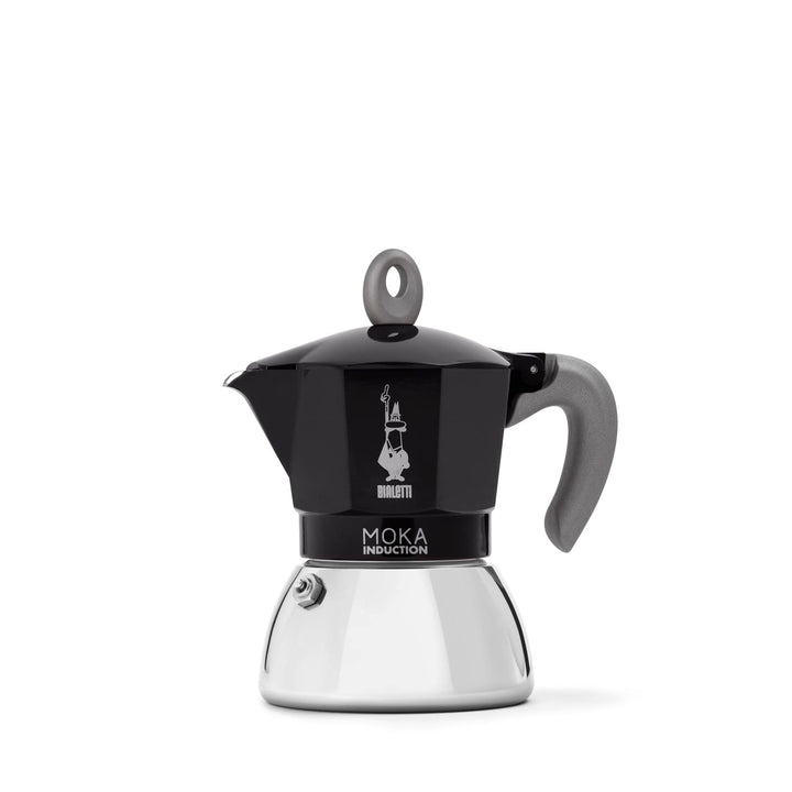 Bialetti - Moka Induction, Moka-Kanne, Geeignet für Alle Herdarten, 4 Tassen Espresso (190ml), Schwa