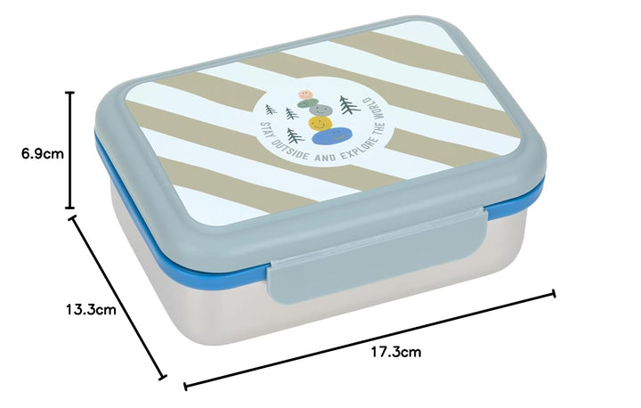 LÄSSIG Kinder Brotdose Edelstahl Lunchbox Frühstücksbox Nachhaltig Kindergarten Schule/Lunchbox Stai