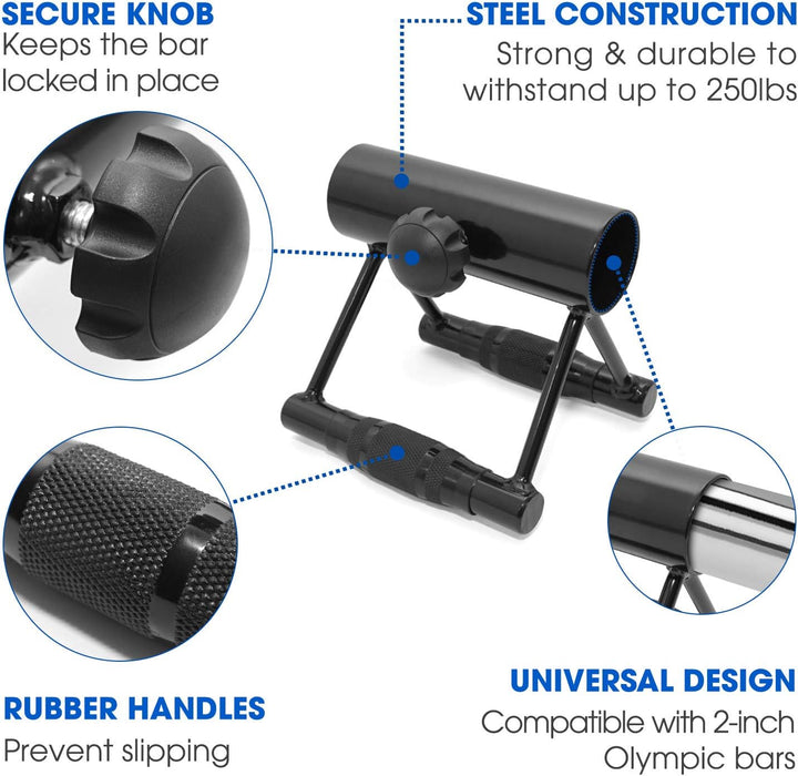 'Yes4All Deluxe T Bar Row Platform Landmine Attachments – Full 360° Swivel & Easy to Install – Fits