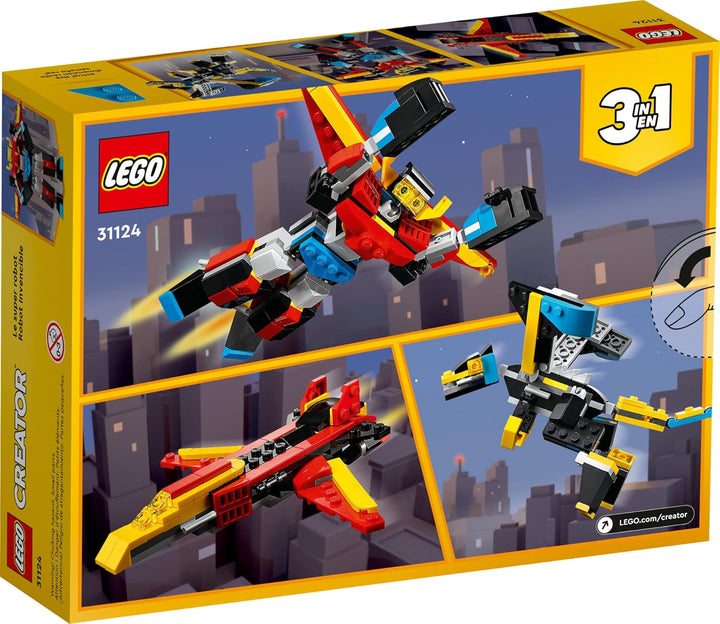 LEGO Creator 3in1 Super Robot 31124 Building Kit Featuring a Robot Toy, a Jet Airplane and a Dragon